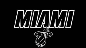 Black Miami Heat Logo Art Wallpaper