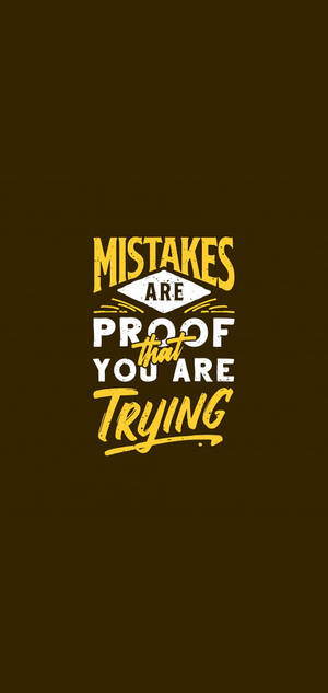 Black Motivation Trying Quote Wallpaper