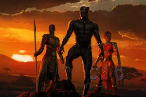 Black Panther Movie Artwork Wallpaper
