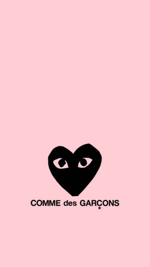 Black Pink Cdg Logo Wallpaper