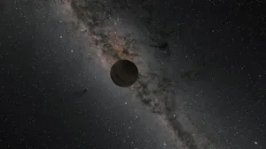 Black Planet And Dazzling Stars Wallpaper