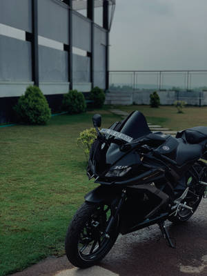 Black R15 V3 Sports Bike Wallpaper