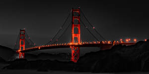 Black Red 4k Bridge Wallpaper