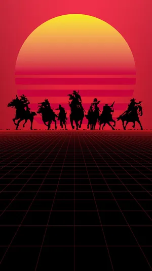 Black Red Minimalist Red Dead Redemption Wallpaper