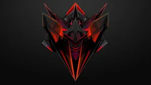 Black Red Neon Geometric Dragon Wallpaper