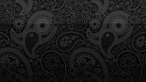 Black Retro Bohemian Design Wallpaper