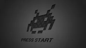 Black Retro Press Start Wallpaper