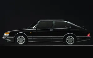 Black Saab 900 Turbo Wallpaper