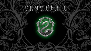Black Slytherin Logo Waves Wallpaper
