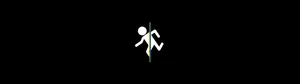 Black Stickman Poster Wallpaper