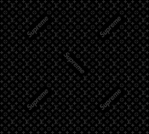 Black Supreme And Louis Vuitton Pattern Wallpaper