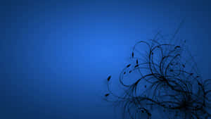 Black Swirly Lines Blue Pc Wallpaper