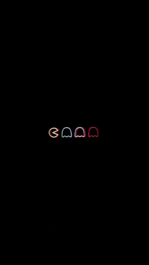 Black Trippy Pacman Wallpaper