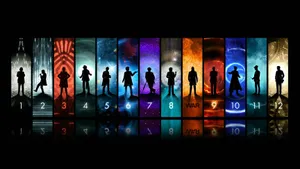 Black Vertical Collage Doctor Who Wallpaper