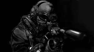 Black White Call Of Duty Ghost Wallpaper