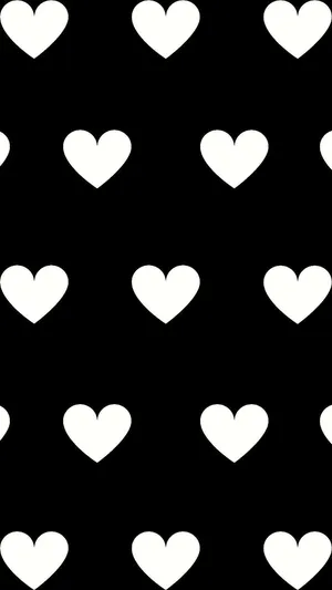 Black White Heart Iphone Wallpaper