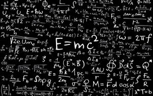 Black White Science Formulas Wallpaper