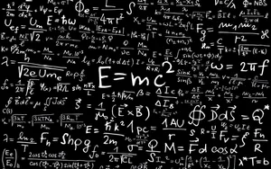 Black White Science Formulas Wallpaper