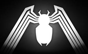 Black White Venom Symbol Wallpaper