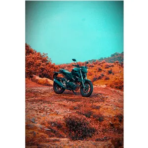 Black Yamaha Mt 15 On A Hill Wallpaper