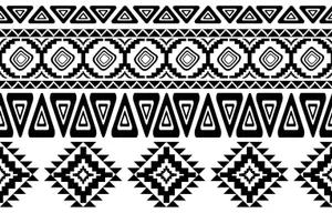 Blackand White African Print Pattern Wallpaper