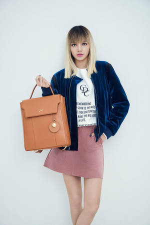 Blackpink Lisa Bag Photoshoot Wallpaper