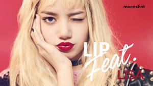 Blackpink Lisa For Moonshot Cosmetics Wallpaper