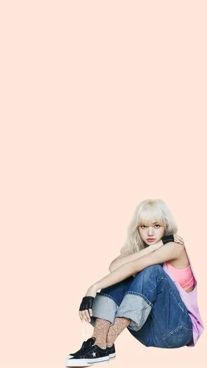 Blackpink Lisa Sitting Wallpaper