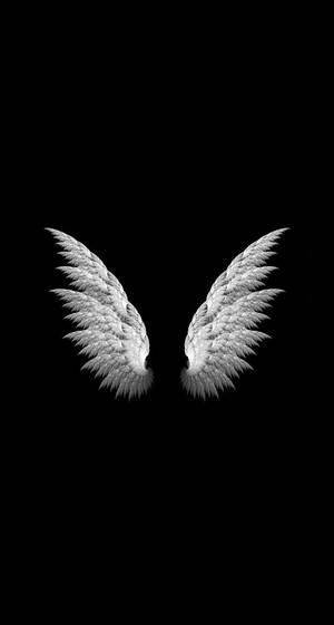Blank And White Angel Wings Wallpaper
