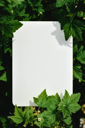 Blank Paper Foliage Wallpaper