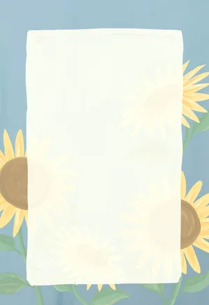 Blank Section With A Sunflower Aesthetic Iphone Wallpaper