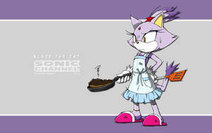 Blaze The Cat Cooking Wallpaper