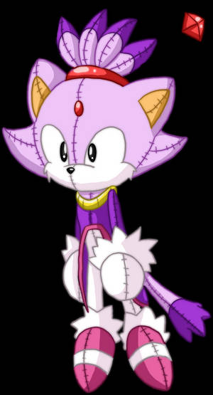 Blaze The Cat Showcasing Power In Sonic The Hedgehog Universe Wallpaper
