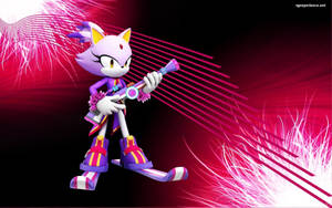 Blaze The Cat With Weapon Wallpaper
