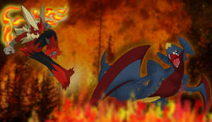 Blaziken And Garchomp Wallpaper