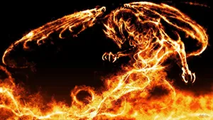 Blazing Fire Dragon Wallpaper