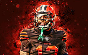 Blazing Red Odell Beckham Jr Wallpaper