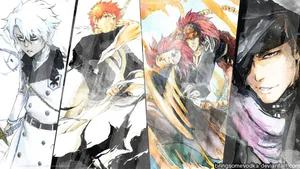 Bleach Ichigo, Toshirou, Renji And Aizen Wallpaper