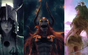 Bleach Ulquiorra, Ichigo, And Nel Tu Pc Wallpaper