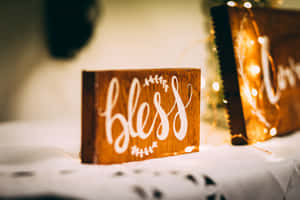 Blessed Wooden Board Wallpaper