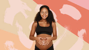 Blissful Pregnant Lady Wallpaper