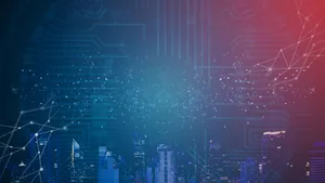 Blockchain Two-toned Colour Wallpaper