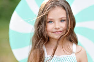 Blonde-haired Cute Girl In White Wallpaper