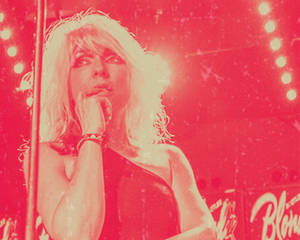 Blondie Debbie Harry Red Aesthetic Photo Wallpaper