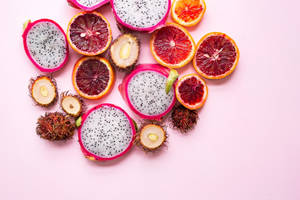 Blood Orange Citrus Dragon Fruit Wallpaper