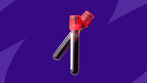 Blood Test Tubeson Purple Background Wallpaper