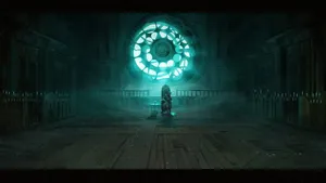 Bloodborne Clocktower Blue Window Wallpaper