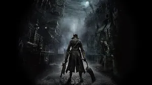 Bloodborne Hunter In Yharnam Darkness Wallpaper