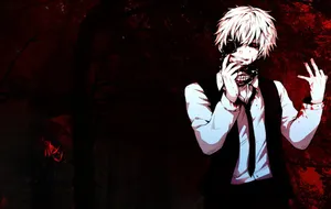 Bloody Kaneki Ken With Eyepatch Wallpaper
