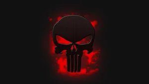 Bloody Red Punisher Logo Wallpaper